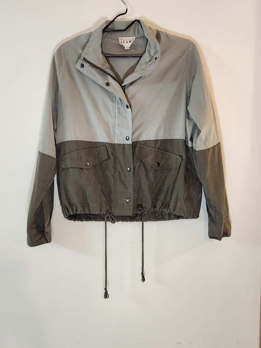 E&M Two-Tone Olive & Sage Utility Jacket